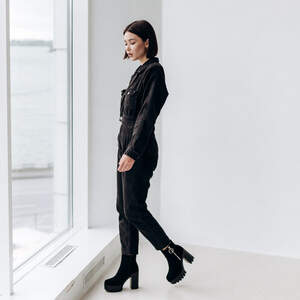 Ботильоны женские Fashion Fast 3290 36 размер 23,5 см Черный